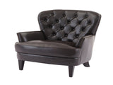Vintage-Inspired Upholstered Lounge Chair with Nailhead Trim ,Solid Wood Legs for Stability and 44068609