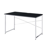 Rectangular Desk with Metal Frame, Black and Chrome B016P329793