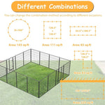 ZUN Dog Playpen Outdoor, 16 Panels Dog Pen 40" Height Dog Fence Exercise Pen with Doors for W1422112801