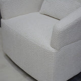 Modern 360 Degree Swivel Sofa Chair, Round Armchairs with High Backrest and Upholstered, Beige W1183P254690