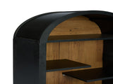 Arched Top Industrial Open Shelf 4-Tier Asymmetrical Dark Freestanding Display Rack for Home & W3123P485378