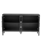 ZUN U-STYLE Storage Cabinet Sideboard Wooden Cabinet with 4 Metal handles ,4 Shelves and 4 Doors for WF309061AAB