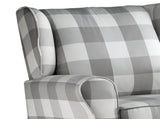 Patli Gray&White Fabric Glider Chair with Swivel B2726P242561