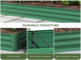2 Pack 6ftx3ft Outdoor Raised Garden Bed Kit,Large Galvanized Metal Patio Planter Box with Safety 68212199