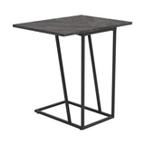 ZUN Rustic Grey and Sandy Black Rectangle Accent Table B062P153643