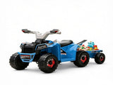 Blue 6V Toddler Electric Vehicle with Toy-Carrying Back Trailer, Gentle Forward & Backward, 66138722