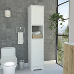 ZUN Brighton 1-Shelf Linen Cabinet White B06280090