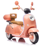 12V Kids Ride On Three-Wheel Electric Motorcycle,2WD,Cool Waterfall Light,Large Storage W1578P235068