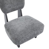 Modern Lounge Chair with Polyester Upholstery, Sturdy Wood Base With Black Finish, N767P241702C