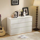 White P2 Particleboard 120*40*80cm 3-layer 7-drawer modern chest of drawers 1pc 69323688