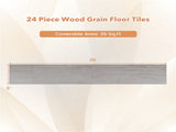 48-Pack Wood Look Vinyl Plank Flooring, 36 Sq.Ft Waterproof PVC Floor Tiles for Home- Gray 90887512