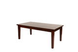 Dining Table Rectangle Table w Leaf 1pc Table Only Rubber wood Antique Walnut Wood Finish B011P207136