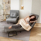Folding Sofa Bed 5-in-1 Convertible Chair - 5-Position Adjustable Backrest with Pillow, Space-Saving W2700P319132
