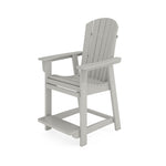 ZUN Dark Gray Adirondack Style Counter Chair – Stylish HDPE Poly Lumber for Dining, Patio, and Garden B195P198789