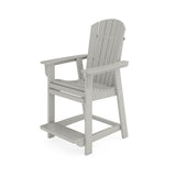 Dark Gray Adirondack Style Counter Chair Stylish HDPE Poly Lumber for Dining, Patio, and Garden B195P198789