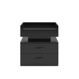 1 Set Nightstand with Adjustable LED Strip Light, 2-drawers, Large Storage Space, Suitable for W368P239006