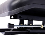 Tractor Seat w/ Backrest Black Slide Track Steel/PVC Compact Mower W46577687