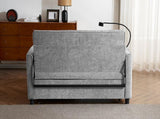 56.9" Loveseat Sofa Pull-out Sofa Bed Sleeper Sofa with a Reversible Backrest Cushion, Side Pockets, N719P208853E
