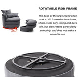 360&deg Swivel Accent Barrel Chair Modern Comfy Round Reading Sofa Swivel Chairs Circle Lounge Chair W1117P236582