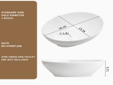 16" x 13" x 5.5" White Oval Ceramic Countertop Bathroom Vanity Vessel Sink 99867412