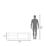 FM FURNITURE Mayo TVStand for 70" Screen with Open Storage and Melamine Finish,Wengue B128P269888