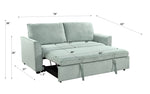 ZUN 78 Inch 3 in 1 Convertible Sleeper Sofa Bed, Modern Fabric Loveseat Futon Sofa Couch w/Pullout Bed, W1417P163494