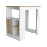 Stirling Kitchen Island with 1-Door Cabinet Push to open System and Side Shelves B200P188868