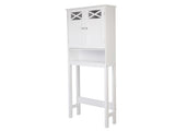 Double Door Fork Toilet Cabinet White 62734971