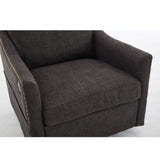dark grey 360 degree swivel rotating accent chair with USB and magazine book for living room and W2603P169670