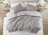 3 Pc solid soft bedding set modern style King/Cal King 100% cotton all season sheets-Charcoal sateen B035P309787