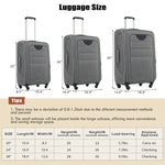 ZUN Softside Luggage Expandable 3 Piece Set Suitcase with Duffel Bag Upright Spinner Softshell N732P201004A