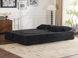 Queen Size Sofa Bed, Chenille Futon Sofa Couch, High-Density Foam Convertible Sleeper Sofa, W1829P280218