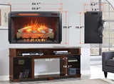 23 inch Infrared heating electric fireplace insert, log set & realistic flame, remote control W1769P263642
