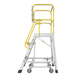 4 Step 375lbs Aluminum Rolling Platform Ladder W2529P251565