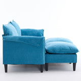 Convertible Combination Sofa Sofa U-Shaped Sofa with Footstools with Storage, Gray Sofa for Living W2012P253357