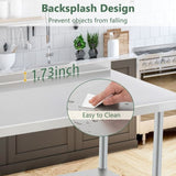 24x60 Inch Stainless Steel Prep Table with Adjustable Undershelf and Galvanized Legs, Heavy-Duty W1422P252476