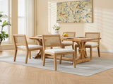 Farmhouse Rattan Dining Chairs Set of 2, Mid Century Modern Kitchen & Dining Room Chairs, Cane 63105363