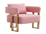TS Modern decorative chair, living room side chair with gold metal legs, no wheels, suitable for 56063728