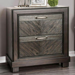 ZUN 2 Drawers Nightstand with Nickel Bar Pulls,Espresso B016P251488