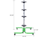 Storage Stand With Wheels 275 LBS Total Capacity Uses Six 2in Swivel Caster Wheels green color 45596629