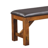 Espresso and Walnut Bench with Padded Seat B062P209224