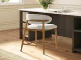 Locke 26.5" Modern Upholstered Counter Stool with Wood Frame, Salt & Pepper Boucle B2719P238400