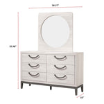 ZUN 1pc Unique Design Contemporary Dresser Bedroom Wooden Furniture Solid Wood 6- Drawers Storage Beige B011P266112