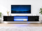 Wall Mounted TV Stand, 63" x 11.8" x 11.8", Floating TV Cabinet with 2 Doors, 59295808