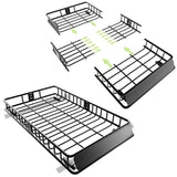 64"x39"x6" Roof Rack,Heavy Duty Rooftop Cargo Carrier,Roof Basket Waterproof Bag,Elastic Net 54501596