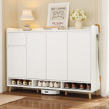 ZUN ON-TREND Sleek and Contemporary Shoe Cabinet with Adjustable Shelves, Minimalist Home Organizer with WF321211AAK