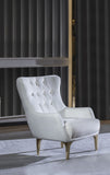 Modern Style Chair in Off White B009139098