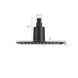 8" Square Rain Shower Head, Ultra-Thin Design 304 Stainless Steel Ceiling Shower Head, Wall/Ceiling W1243P306959