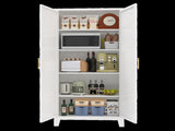 71'' 2 Shapely Doors Cabinet, Metal Storage Cabinet with Doors and Adjustable Shelves, for Bedroom, W3387P306305