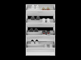 Kobuk 4 Door Shoe Rack, 4 Shelves, White B097P480475